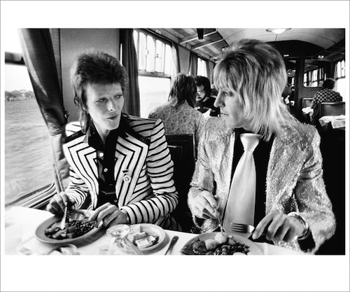 David Bowie and Mick Ronson Train To Aberdeen - UK, 1973