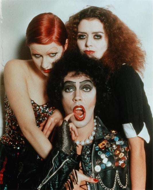 TIM CURRY, PATRICIA QUINN AND NELL CAMPBELL – ROCKY HORROR, 1974