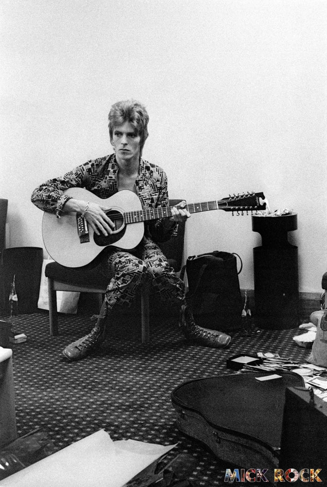 David Bowie Backstage At Townhall Birmigham Uk 1972.